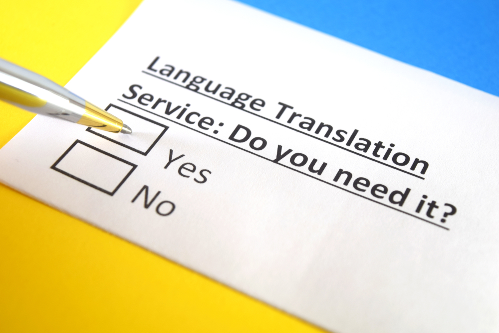 Language translation service: Do you need it? on a paper